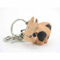 Sunflower Handmade Leather Keychain