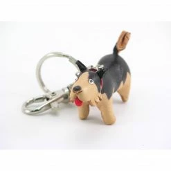 Sunflower Handmade Leather Keychain