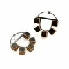 Tara Locklear Earrings: 5-Cube Stud Post Hoops
