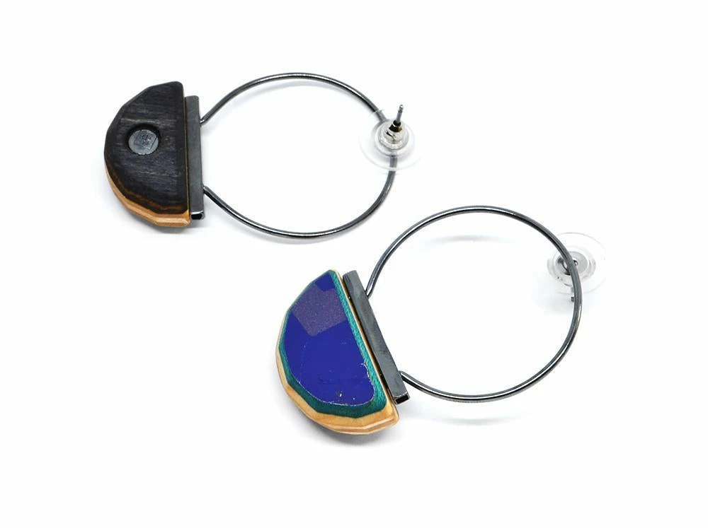 Tara Locklear Earrings: Diam Post Hoops (small) 8 Tara Locklear Earrings: Diam Post Hoops (small)