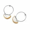 Tara Locklear Earrings: Diam Post Hoops (small)
