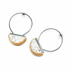 Tara Locklear Earrings: Diam Post Hoops (small)