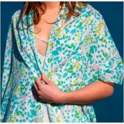 The Winding Road Scarf: Large 100% Cotton Floral Pattern On White Extras 9 The Winding Road Scarf: Large 100% Cotton Floral Pattern On White Extras