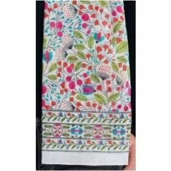 The Winding Road Scarf: Large 100% Cotton Floral Pattern On White Extras 10 The Winding Road Scarf: Large 100% Cotton Floral Pattern On White Extras