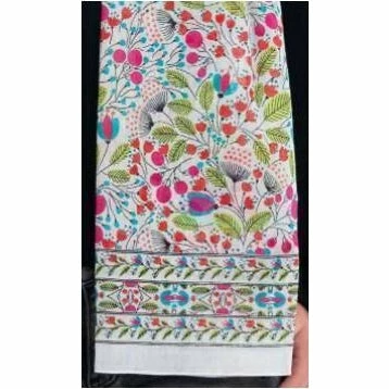 The Winding Road Scarf: Large 100% Cotton Floral Pattern On White Extras 6 The Winding Road Scarf: Large 100% Cotton Floral Pattern On White Extras