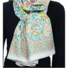 The Winding Road Scarf: Large 100% Cotton Floral Pattern On White Extras