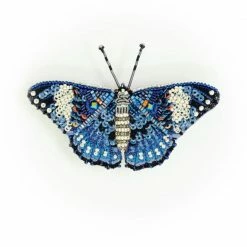 Trovelore Brooch: Blue Calico Cracker Butterfly Jewelry