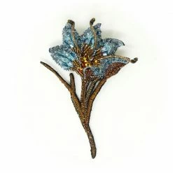 Jewelry Trovelore Brooch: Blue Saffron Flower