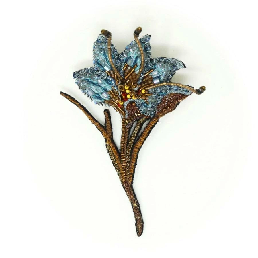 Jewelry Trovelore Brooch: Blue Saffron Flower 3 Jewelry Trovelore Brooch: Blue Saffron Flower