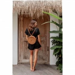 Bags Village Thrive Bag: Round Rattan Backpack 11 Bags Village Thrive Bag: Round Rattan Backpack