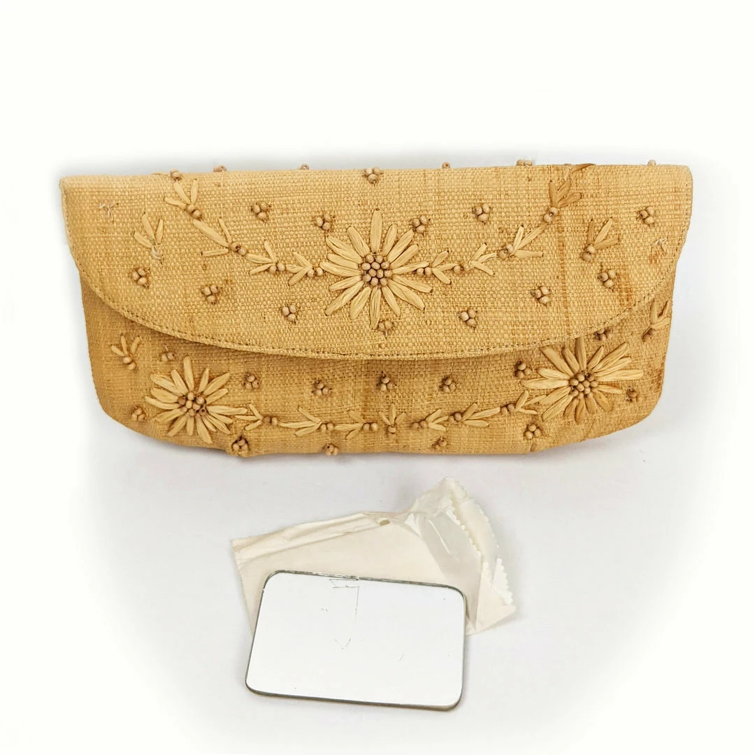 ESSE Purse Museum & Store Vintage 1950s Straw Clutch By Souré NYC 8 ESSE Purse Museum & Store Vintage 1950s Straw Clutch By Souré NYC