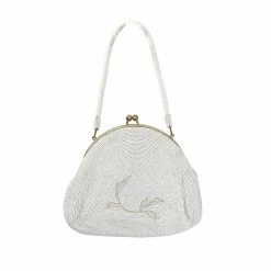 ESSE Purse Museum & Store Collections Vintage 1950s White Beaded Handbag