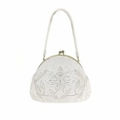 ESSE Purse Museum & Store Collections Vintage 1950s White Beaded Handbag