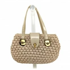 ESSE Purse Museum & Store Collections Vintage 1960s Faux Straw Handbag By Morris Moskowitz