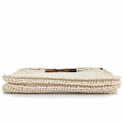 ESSE Purse Museum & Store Collections Vintage 1970s Cream Faux Straw Mini Tote