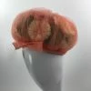 ESSE Purse Museum & Store Collections Vintage Hat: 1950's Peach Net With Flowers