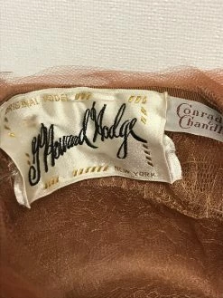 ESSE Purse Museum & Store Vintage Hat: 1950's Rust Net Jeweled Turban Collections