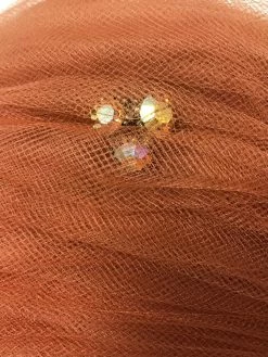 ESSE Purse Museum & Store Vintage Hat: 1950's Rust Net Jeweled Turban Collections