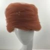 ESSE Purse Museum & Store Vintage Hat: 1950's Rust Net Jeweled Turban Collections