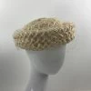 ESSE Purse Museum & Store Collections Vintage Hat: 1960's Beige Straw And Netting