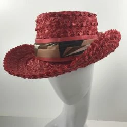 ESSE Purse Museum & Store Vintage Hat, Red Straw Collections