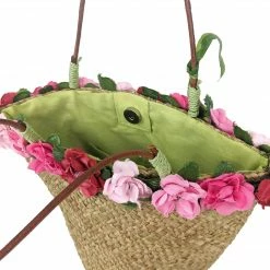 ESSE Purse Museum & Store Vintage/Retro 1990s Floral Straw Basket Bag Collections