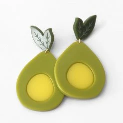 Woll Earrings: Avocado