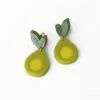 Woll Earrings: Avocado