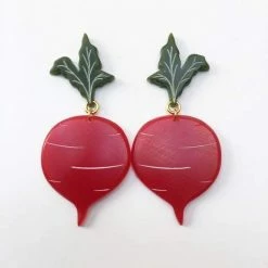Woll Earrings: Beets Jewelry