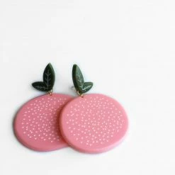Woll Earrings: Grapefruit