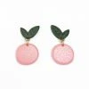 Woll Earrings: Grapefruit