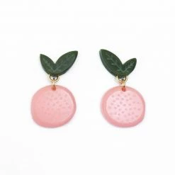 Woll Earrings: Grapefruit