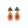 Woll Earrings: Papaya