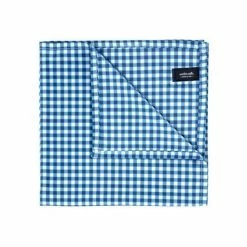 Wurkin Stiffs Pocket Square: Blue Check Collections