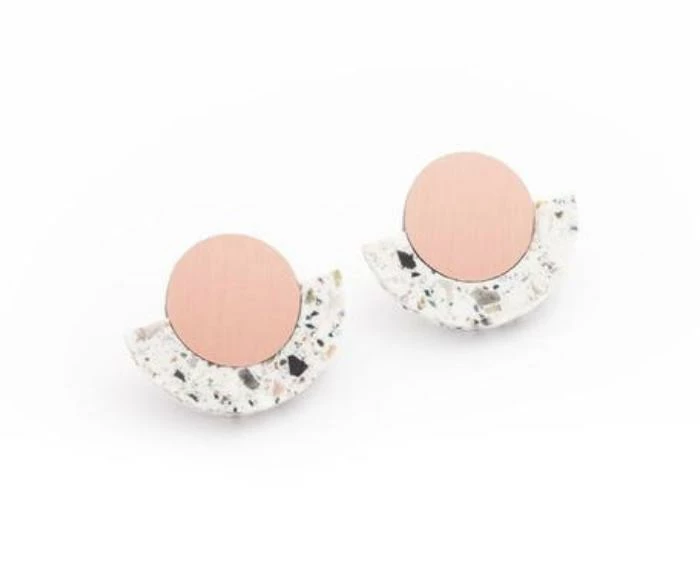 Dconstruct Earrings: Corian Arc Circle 4 Dconstruct Earrings: Corian Arc Circle