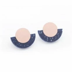 Dconstruct Earrings: Corian Arc Circle