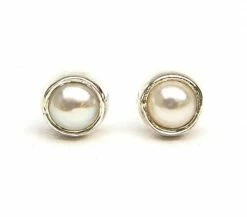 Fair Anita Earrings: Ethereal Pearl Studs